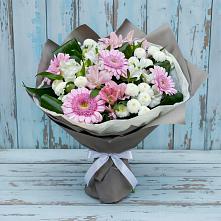 Букет цветов из:  Герберы, Альстромерии и Хризантемы #REPLACE_PRED# Темрюке