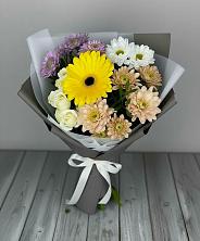 Букет цветов из:  Розы, Герберы и Хризантемы в Темрюке