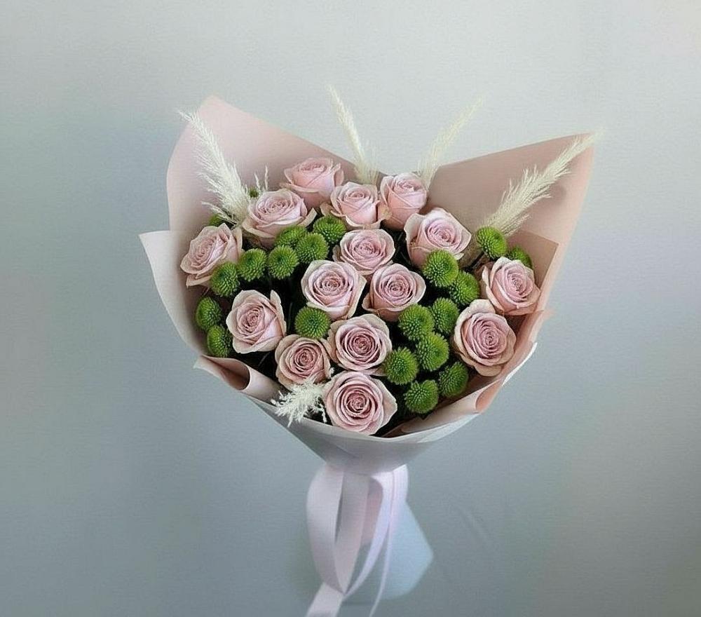 Букет цветов из: Розы и Хризантемы в Темрюке