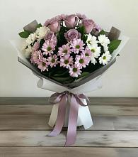 Букет цветов из:  Хризантемы и Розы #REPLACE_PRED# Темрюке