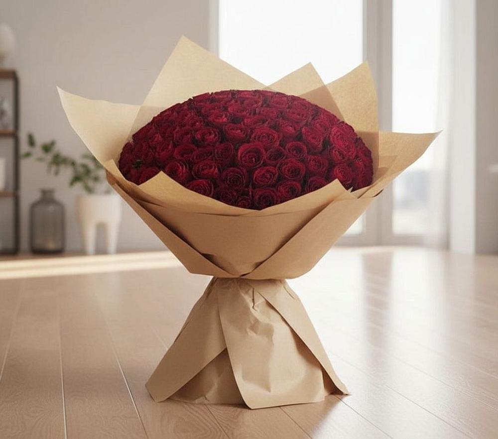 Букет 101 Красная роза в Темрюке