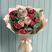 Букет цветов из:  Гвоздики и Розы в Темрюке