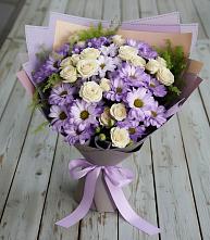 Букет цветов из:  Хризантемы и Розы в Темрюке